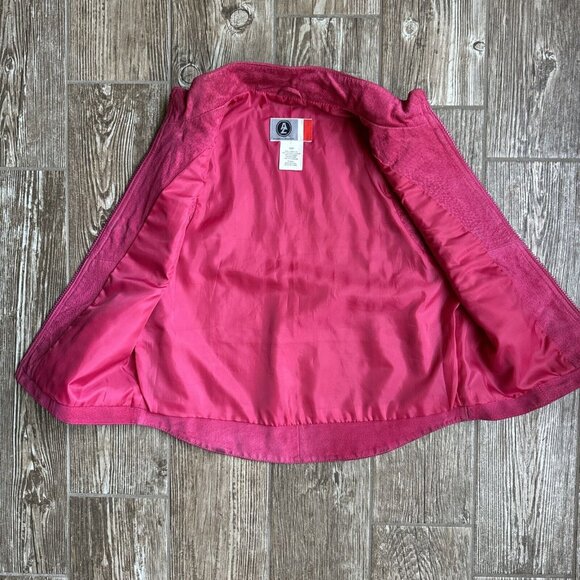 2/$18‎ SALE! Vtg Suede Vest Womens M Hot Pink Full Zip Leather Cowboy Biker - Picture 3 of 10